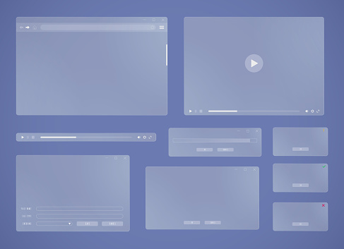 Glass User Interface Windows Contemporary Internet Browser Dialog Box ...