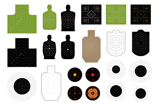 Gun Target Pics Shooting Targets For Firing Practice On A Rifle Range Police Or Army ...