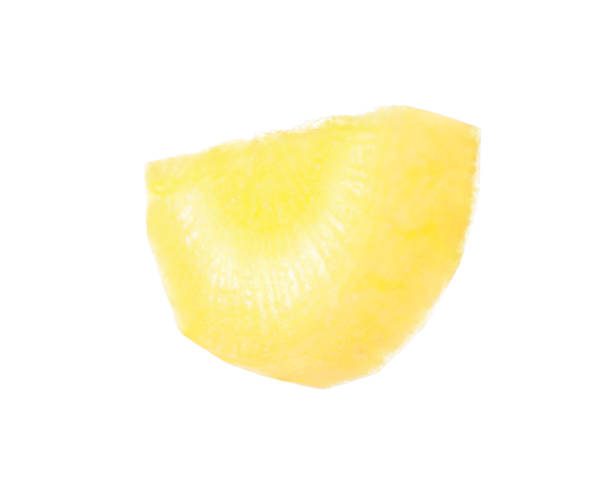 istock Slice of raw yellow carrot isolated on white 1345004784