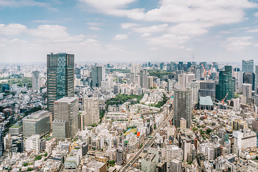 View of Tokyo cityscape from Roppongi hills.
