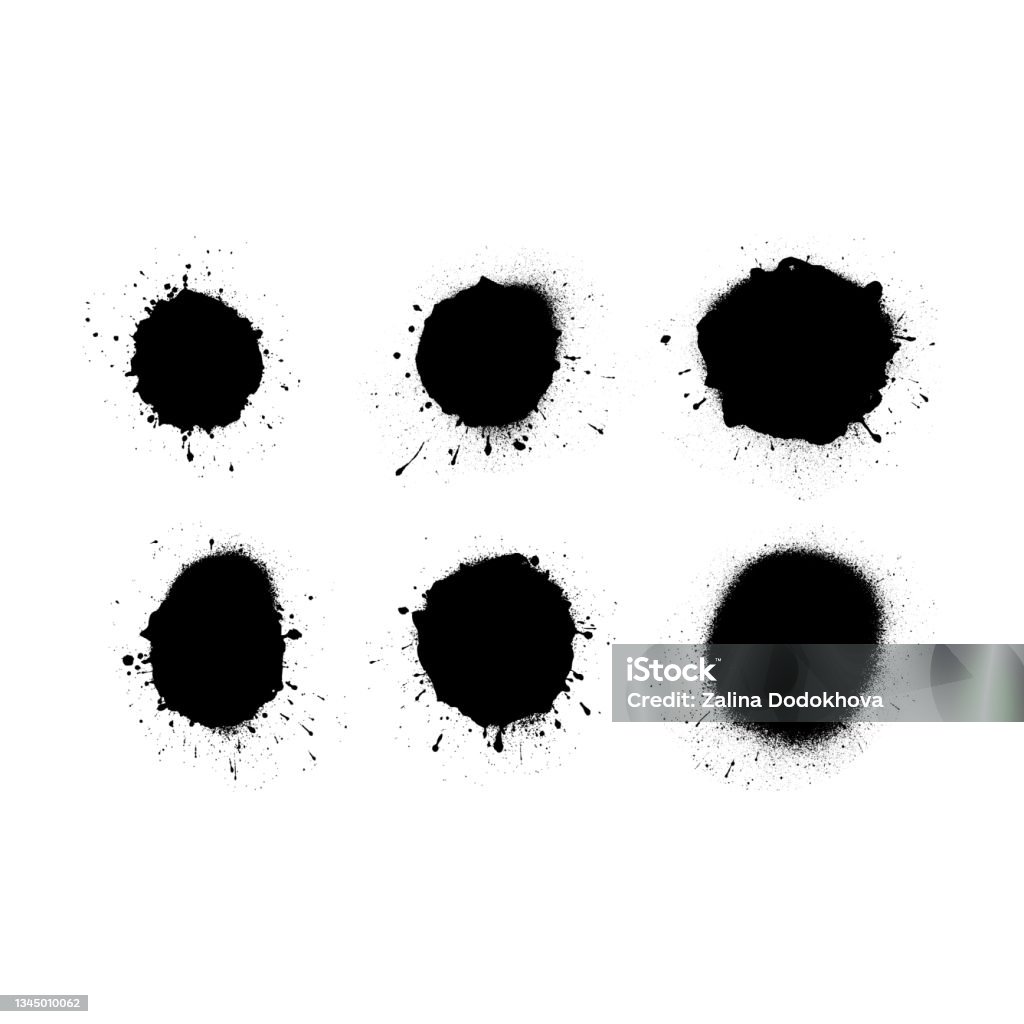 Spray Paint Burst Textures With Overspray Highly Detailed Vector ...