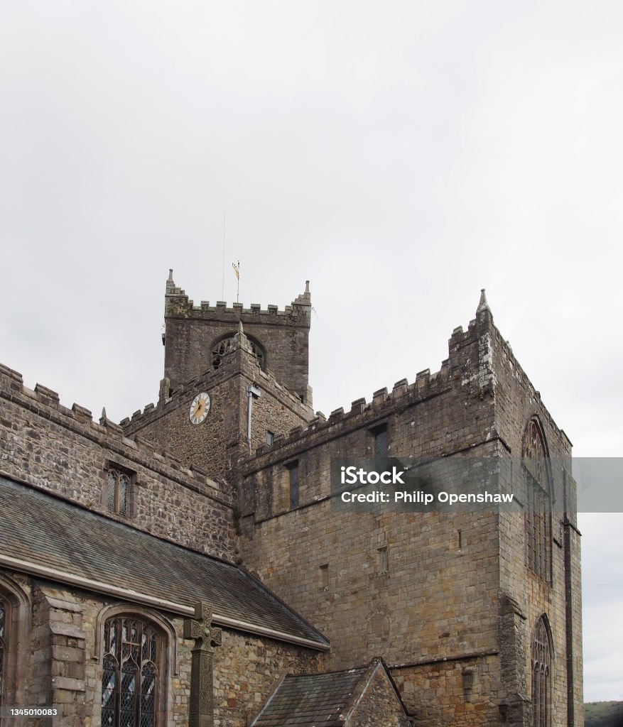 the historic medieval cartmel priory in cumbria now the village parish church of st micheal and mary Priory Stock Photo