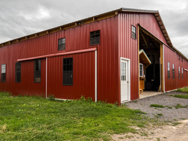 istock Amish antique barn and wagon 1345011416
