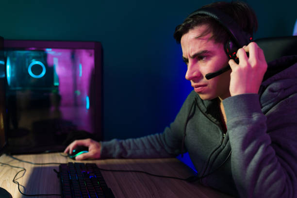 istock Profile of a gamer focused on winning 1345016895
