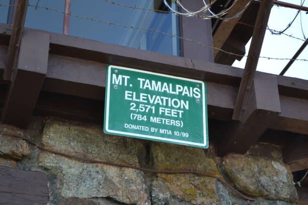 An image of a sign on the fire lookout atop Mount Tamalpais in Marin County, California.