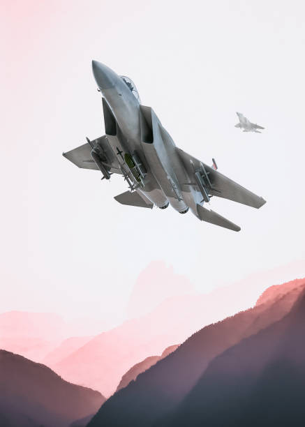 American air superiority fighter in flight