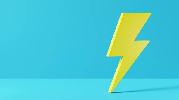 istock Lightning Icon, electric power element logo, Energy or thunder electricity symbol 1345032209