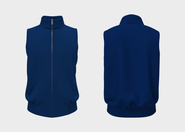 istock Vest tracksuit jacket mockup 1345041135
