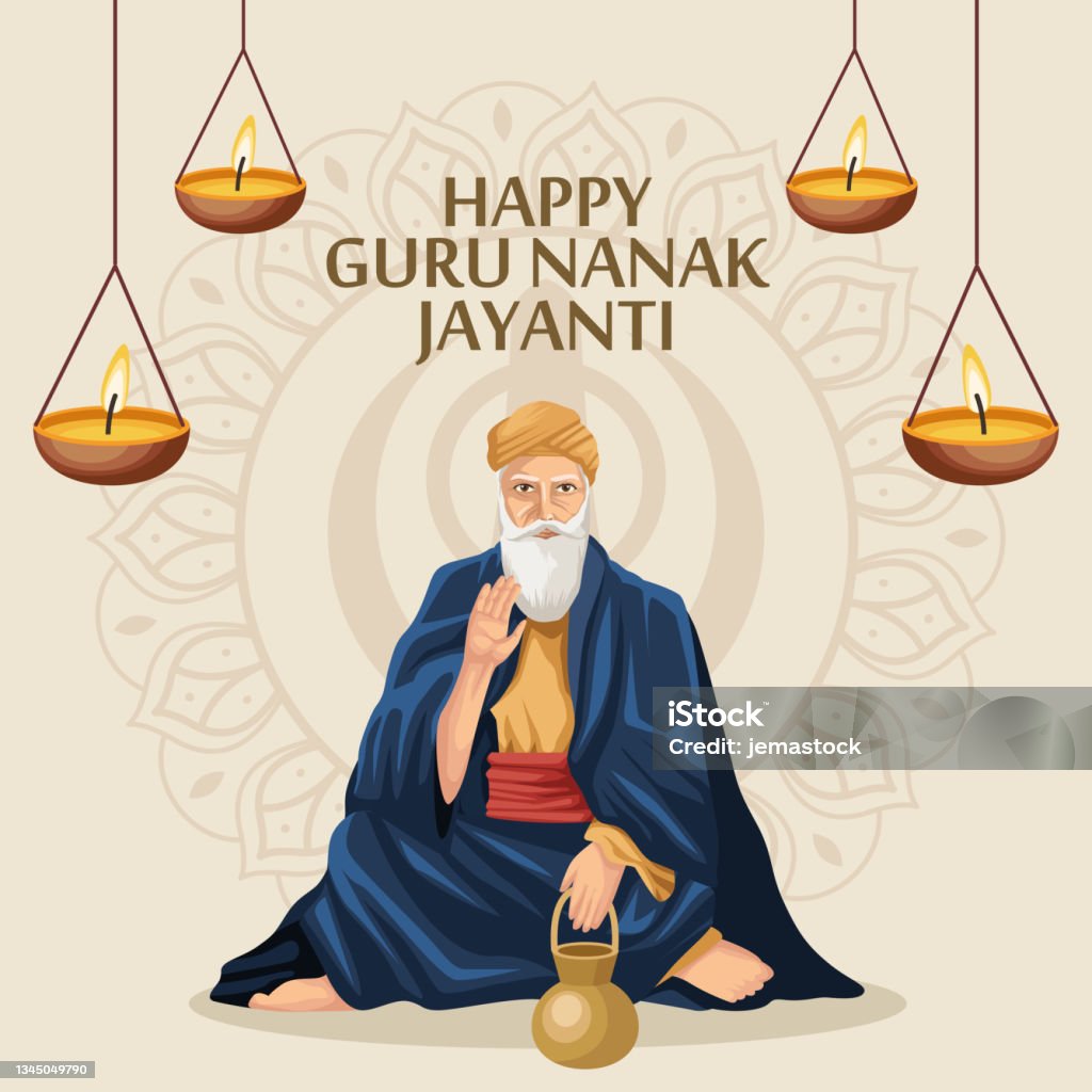 Guru Nanak Jayanti Card Stock Illustration - Download Image Now ...