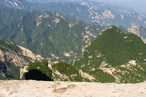 At the corner of Huashan Mountain in Shaanxi Province, China
