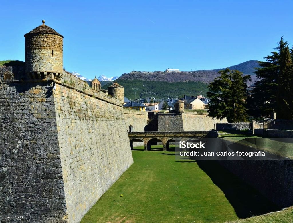 Citadel of Jaca, called until the nineteenth century "Castillo de San Pedro", Jaca, Huesca, Spain Ancient Stock Photo