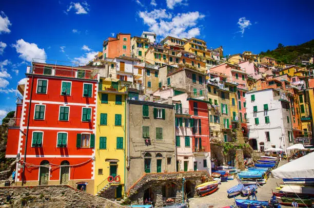 The village Riomaggiore. Cinque Terre National Park, Italy