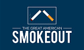 istock The great american smokeout banner design in white background. Vector template 1345063256
