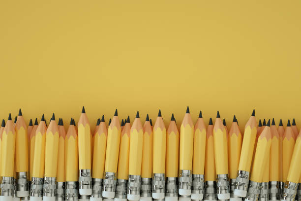 istock Small Pencils, Back to School, Minimal Idea Background 1345065526