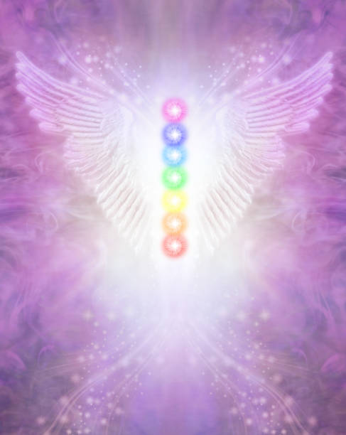 Angel Chakra Wings Certificate award Diploma Background