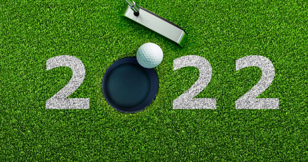 Golf Motive - 2022 Numbers on Grass Background