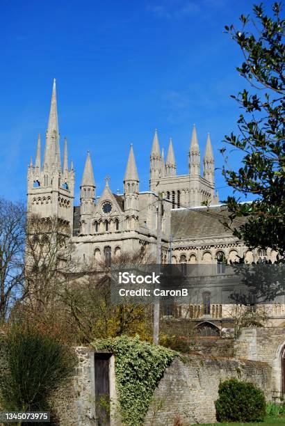 Peterborough Cathedral Uk Stock Photo - Download Image Now - Cambridgeshire, Peterborough Cathedral, South