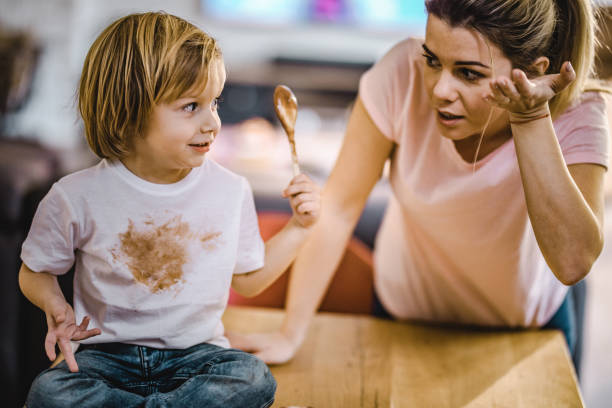 istock Whoops, I stained myself mommy! 1345075185
