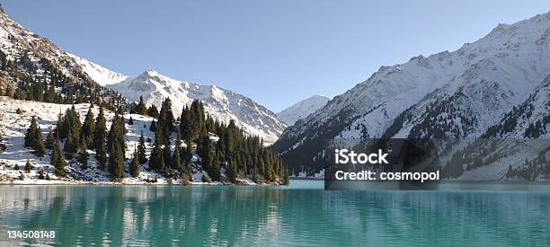 Glacier Lake In Tien Shan Mountains Kazakhstan Stock Photo - Download Image Now - Almaty, Autumn, Blue