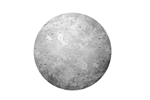 Sphere with concrete texture with white background