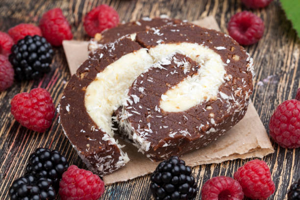 istock chocolate cake with creamy coconut filling 1345087719