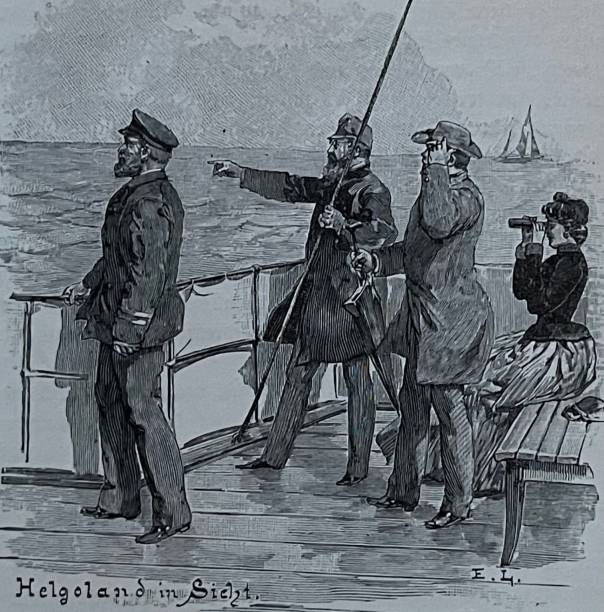 istock People on an excursion steamer look to Heligoland 1345088021