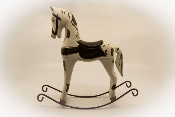 istock Wooden rocking horse toy 1345092009