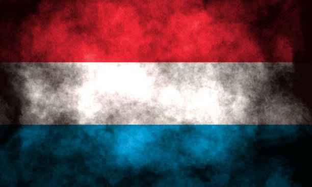 Closeup of grunge Luxembourg flag Closeup of grunge Luxembourg flag 國旗 stock pictures, royalty-free photos & images