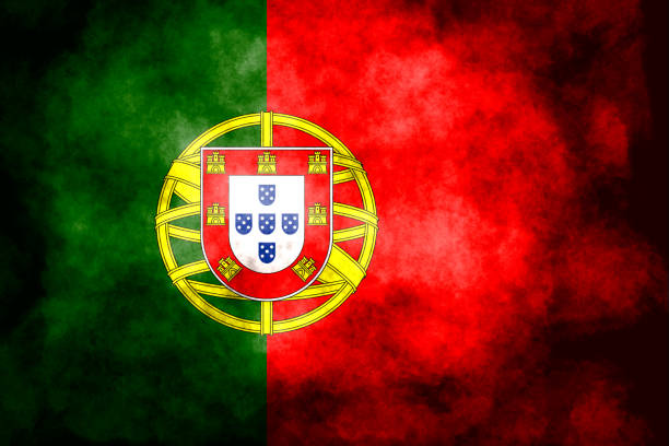 Closeup of grunge Portuguese flag Closeup of grunge Portuguese flag 國旗 stock pictures, royalty-free photos & images