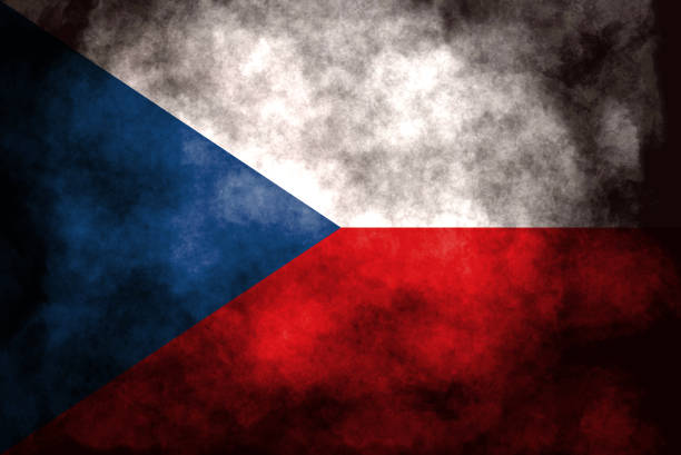 Closeup of grunge Czech flag Closeup of grunge Czech flag 國旗 stock pictures, royalty-free photos & images