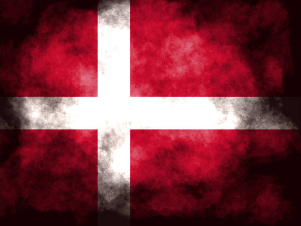 Closeup of grunge Danish flag Closeup of grunge Danish flag 國旗 stock pictures, royalty-free photos & images
