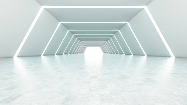istock Abstract Tunnel with Illuminated Walls 1345096286
