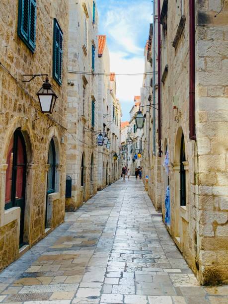 istock Dubrovnik stret in Old Town, Croatia 1345104422