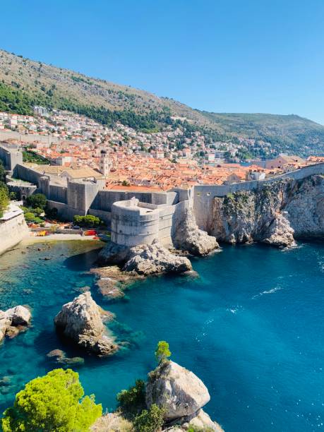 View on Dubrovnik, Croatia View on Dubrovnik, Croatia dubrovnik walls stock pictures, royalty-free photos & images