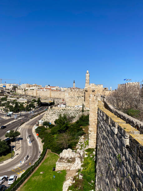 muros de jerusalém - parque nacional das muralhas de jerusalém - fotografias e filmes do acervo