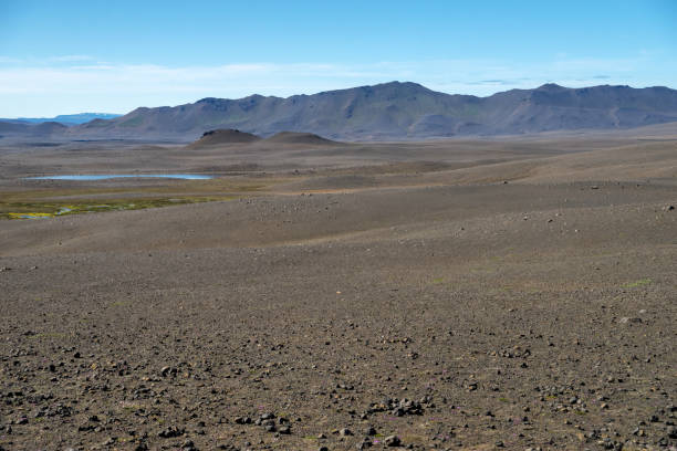 istock dark lava desert - great vastness in Iceland highlands 1345106881
