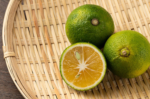 Kabosu is a type of citrus fruit and it's similar to a lemon
