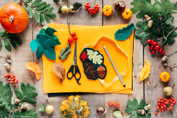 Free picture: Handcraft with an autumn theme, a detailed view of ...