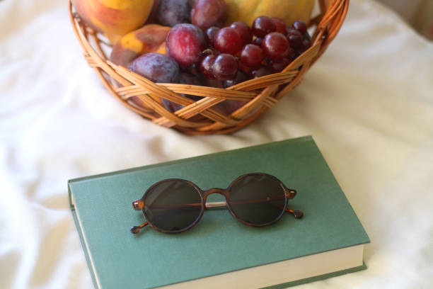 istock Picnic Basket, Book and Sunglasses 1345113009