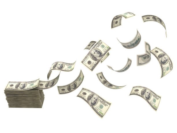istock Falling money dollar finance crisis 1345114222