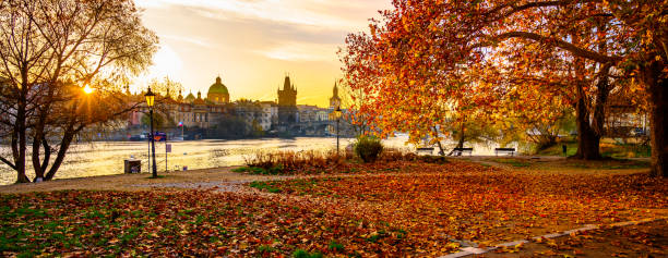 istock Morning at Vltava River in Prague 1345115537