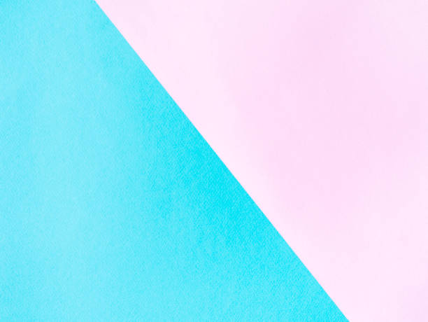 istock Paper background, blue and pink pastel colours, minimal flat lay composition. 1345119415