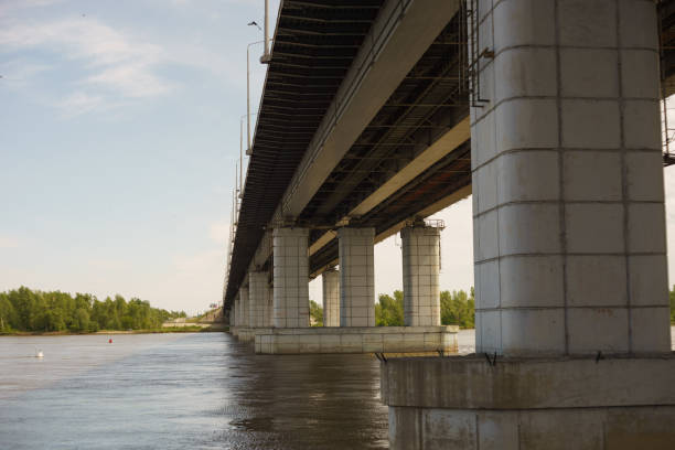 istock Barnaul's New bridge. At the river port 1345127855