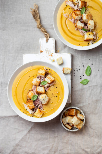istock lentil cream soup with croutons and cumin 1345128387