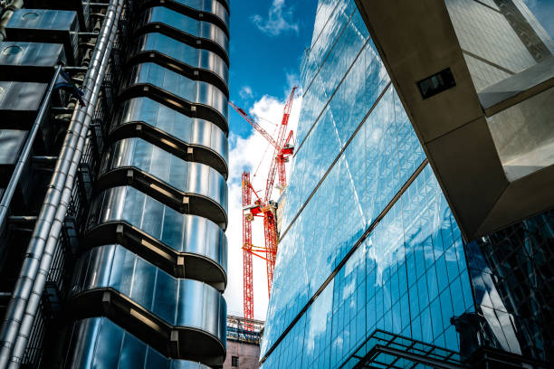 istock Skyscrapers and construction site in London 1345130822