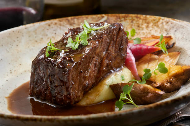 istock Red Wine Braised Boneless Short Rib with Black Truffle Au jus 1345134017