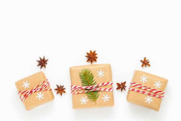 istock Christmas and New Year festive gift boxes 1345134874