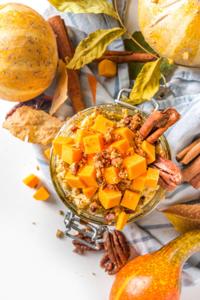 istock Autumn pumpkin pecan oatmeal 1345135739