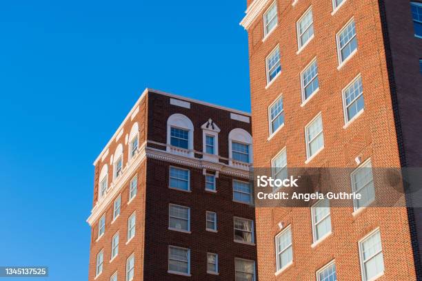 Skyscraper With Blue Sky Stock Photo - Download Image Now - Lubbock, Close-up, Architecture
