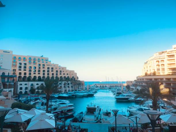 istock Portomaso Marina during sunset, Malta 1345138777